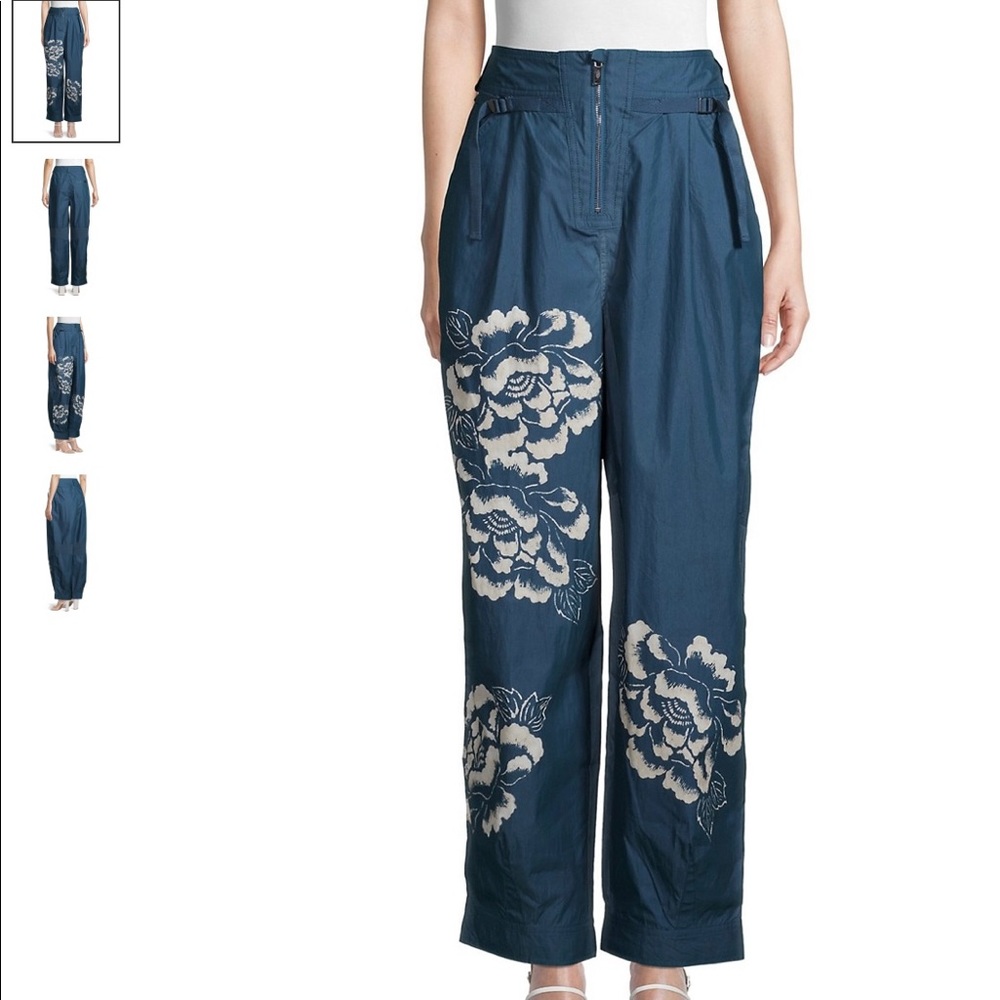 Free People High Waist floral Cargo Pant XS BRAND NEW WITH TAGS
